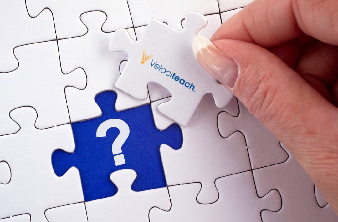 Puzzle with Velociteach piece