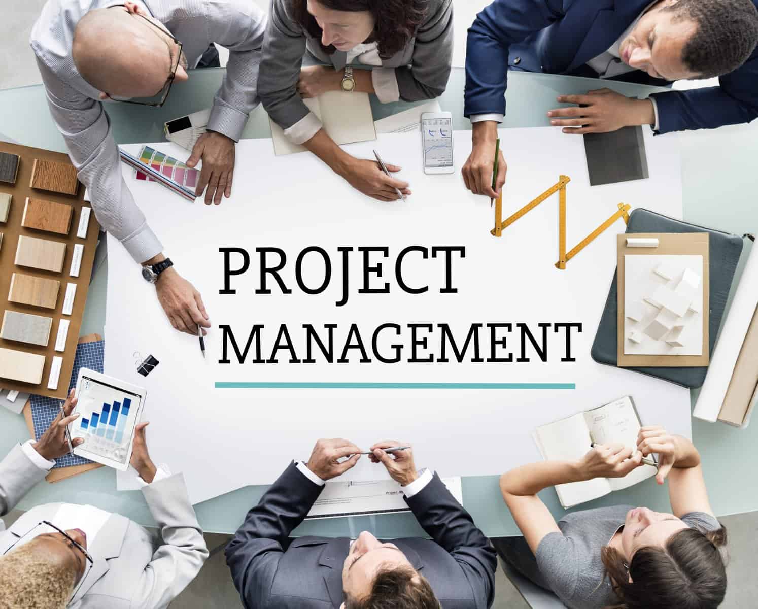 Project managers discussing
