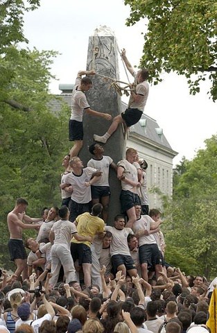 Extreme Team Building involves lard and a 21-foot tall monument