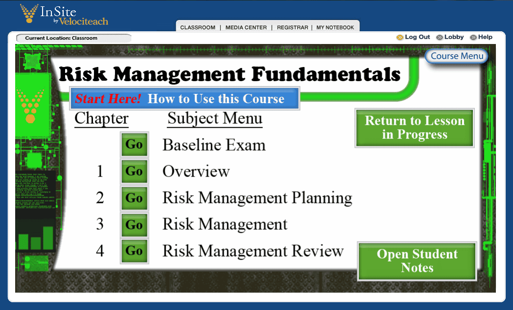 InSite PDUs on iPad or Tablet – new Risk course