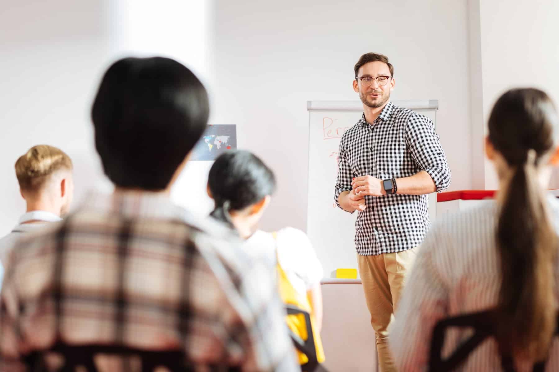 man teaching Velociteach course