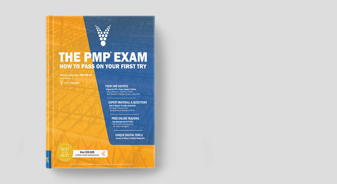 image of velociteach PMP exam textbook